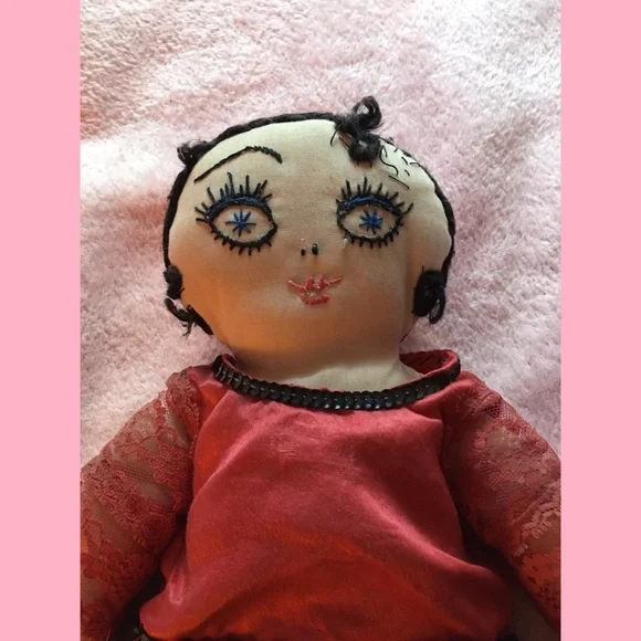 Antique 1920s flapper boudoir doll handmade rag doll - Picture 3 of 4